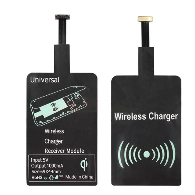 Mobile Phone Fast Charging Adapter Receiver QI Standard Wireless Charging Receiver for iphon/Android/Type-C